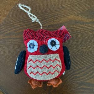 Soft owl lodge ornament